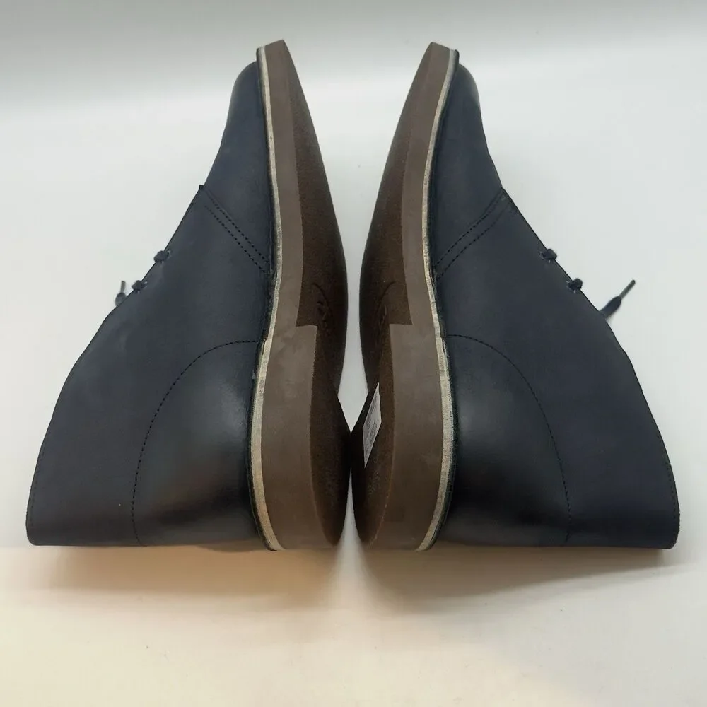 Clarks Bushacre 2 Chukka Boot 15522 Men 10.5M Navy Leather Lace Up Ankle Desert